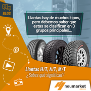 ¡Tipos de llantas!